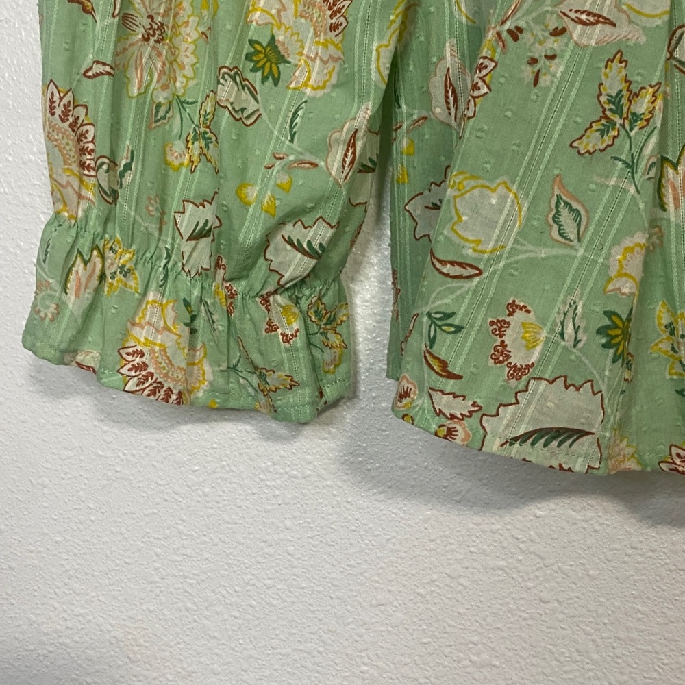 Torrid Mint Floral Peplum Blouse Size 2X - Picture 8 of 15